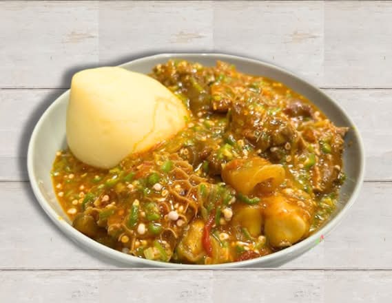 Banku & Okro Stew