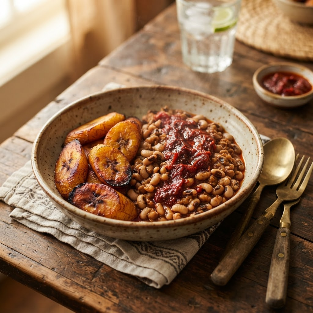 Ewa Agoyin & Plantain