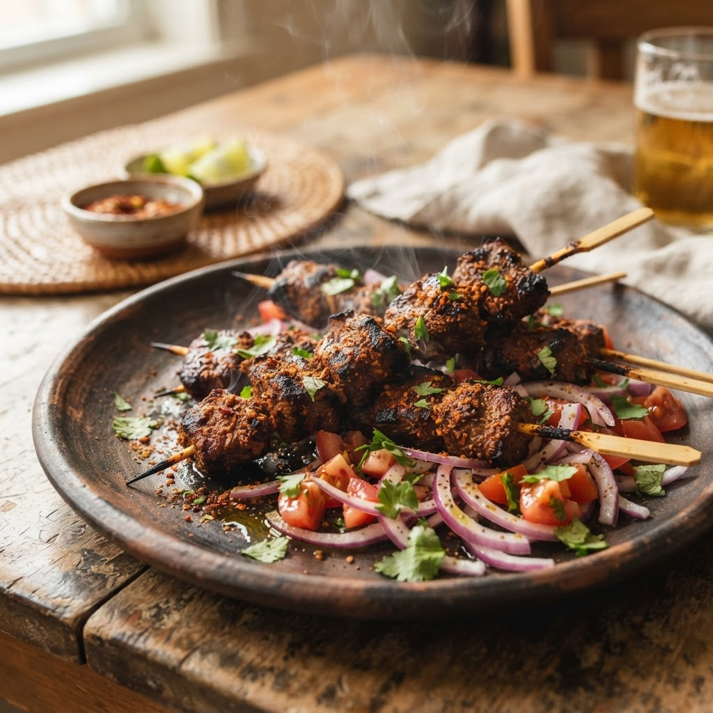 Beef Suya Skewers